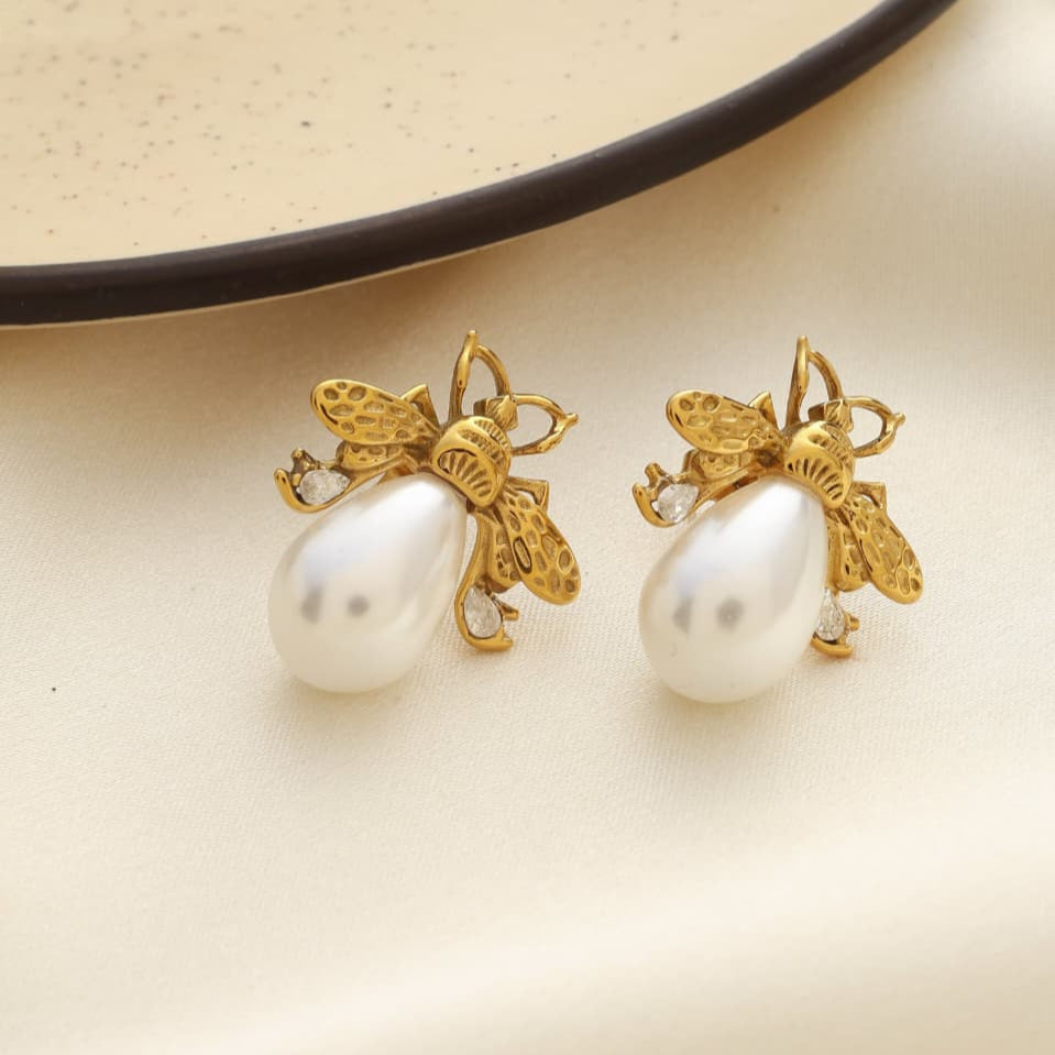 BEE PEARL EARRINGS