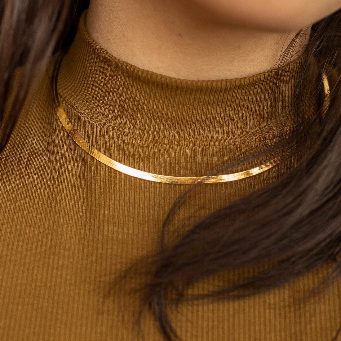 HERRINGBONE CHAIN NECKLACE