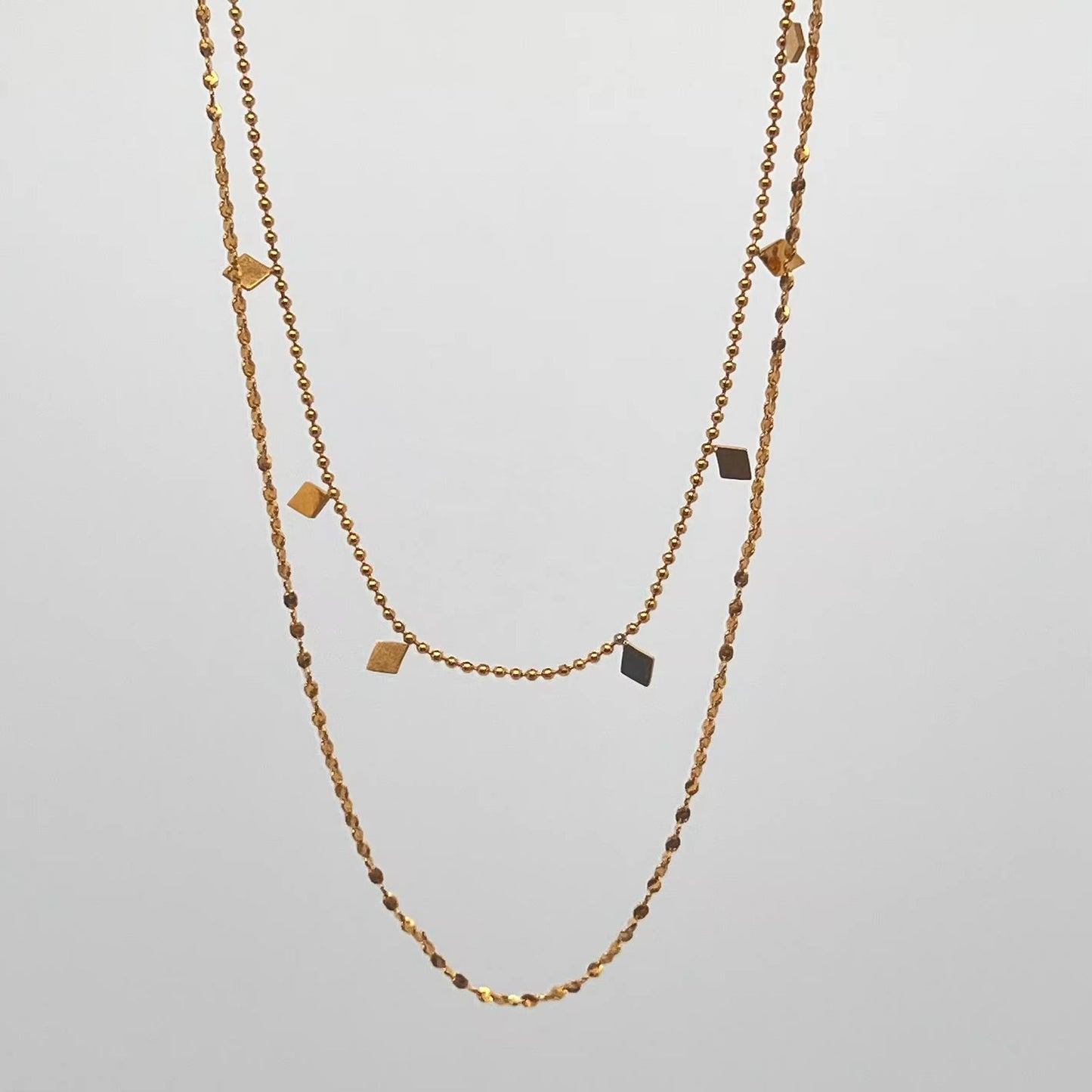 Golden Glow Double Layer Necklace
