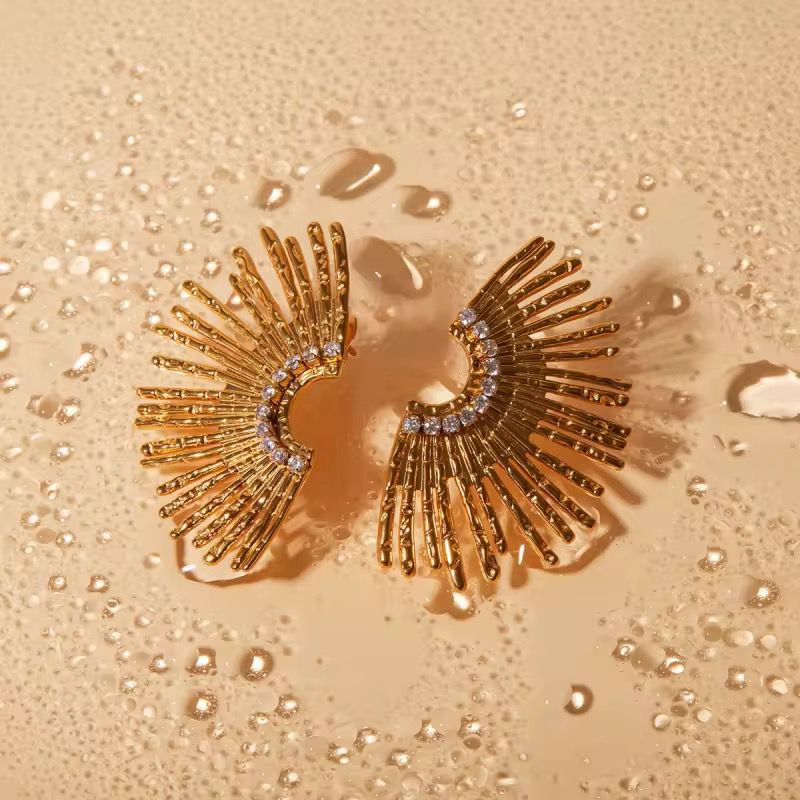 Sunrays Gold Earrings
