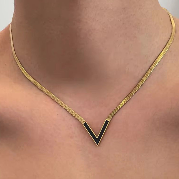 Edge V Necklace