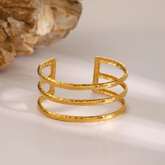 Triple Band Cuff Bracelet