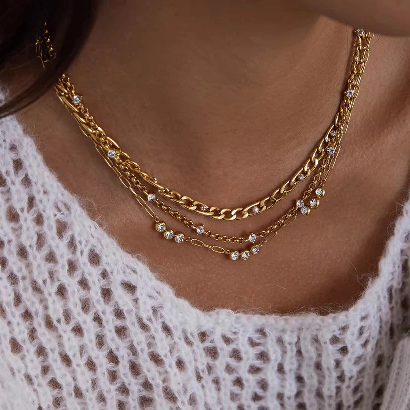 Cosmic Glow Paperclip Necklace