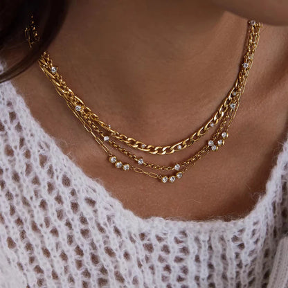 Cosmic Glow Paperclip Necklace