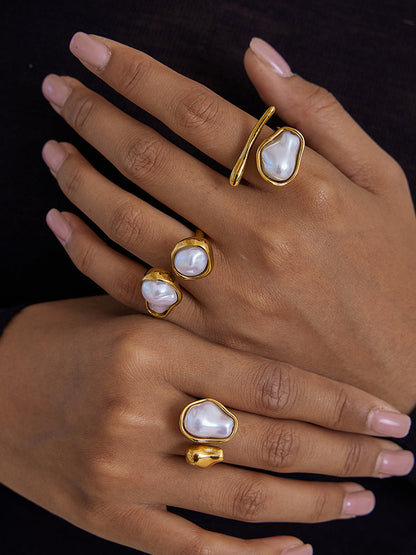 BAROQUE PEARL RING