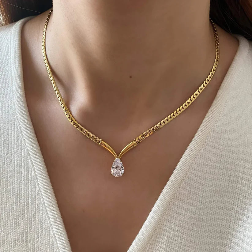 Timeless Teardrop Sparkle Necklace
