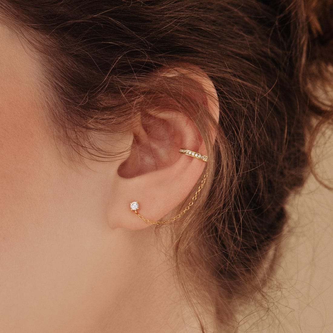 Earrings with Earcuff