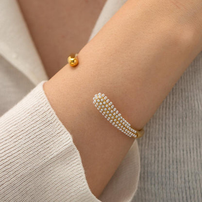 Pearl Dots Cuff Bracelet