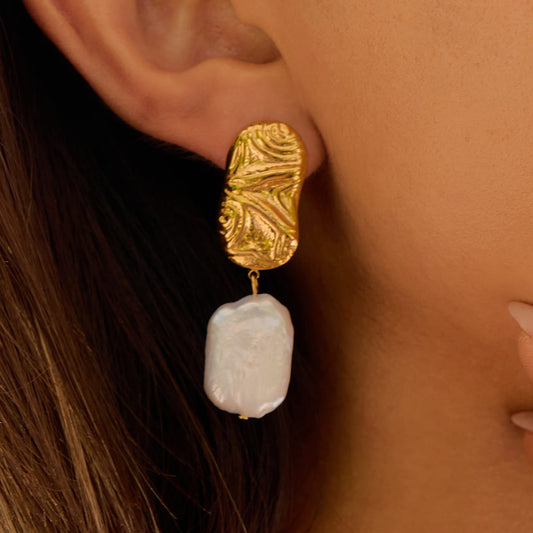LOTTIE MOTHER OF PEARL EARRINGS
