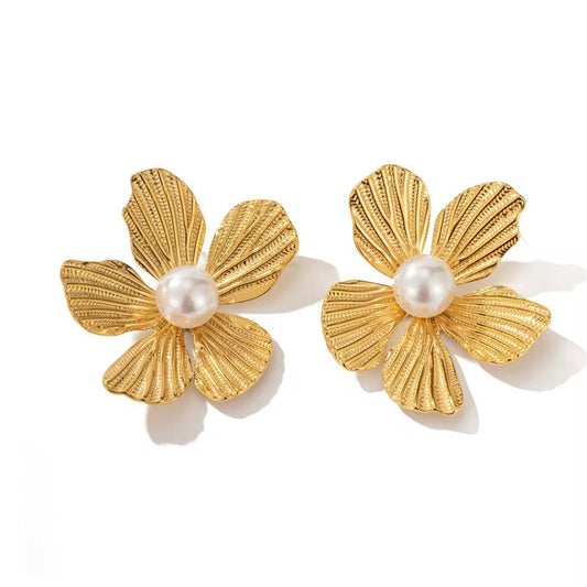 Bloom Pearl Flower Earrings