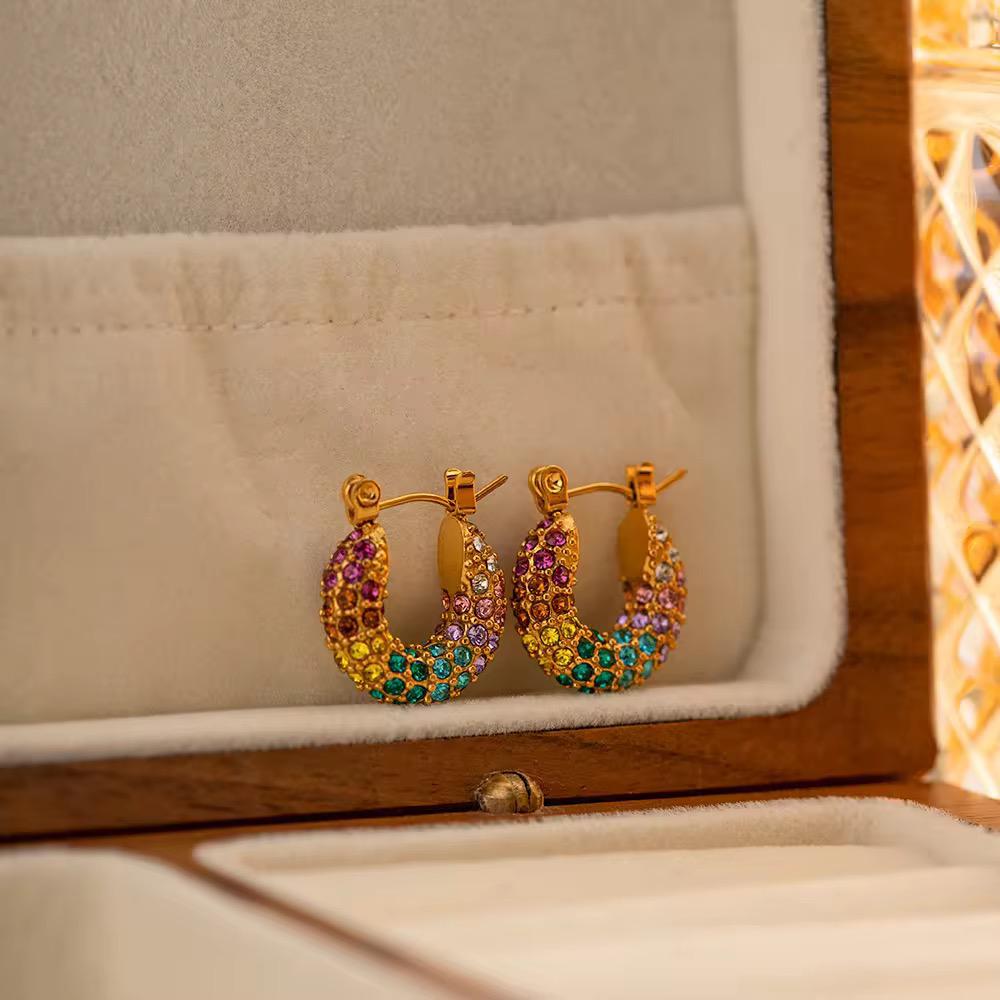 Prism Glow Hoop Earrings