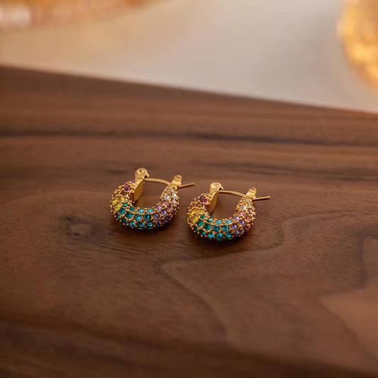 Prism Glow Hoop Earrings