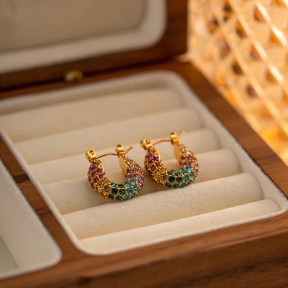 Prism Glow Hoop Earrings