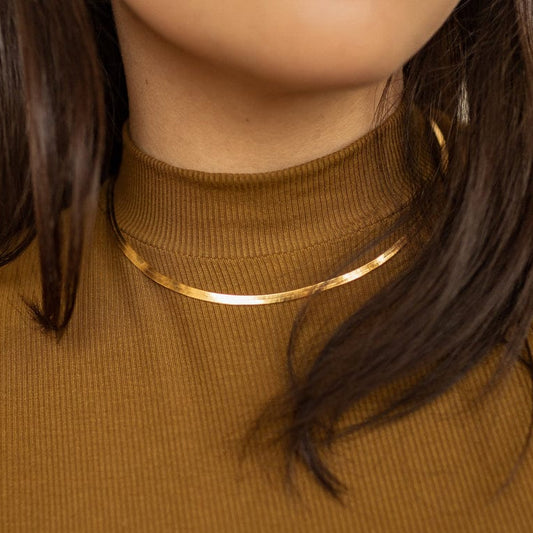 HERRINGBONE CHAIN NECKLACE