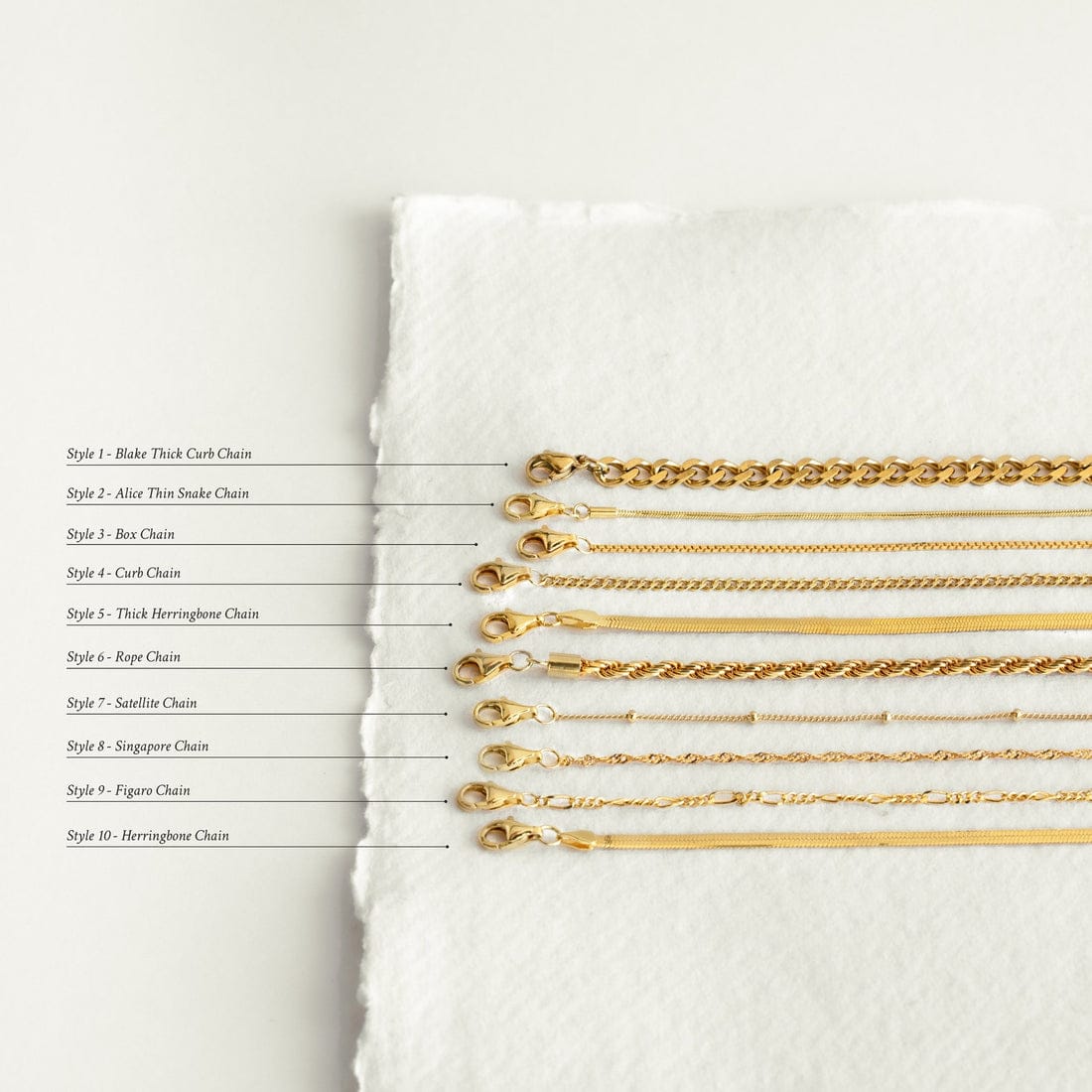 HERRINGBONE CHAIN NECKLACE