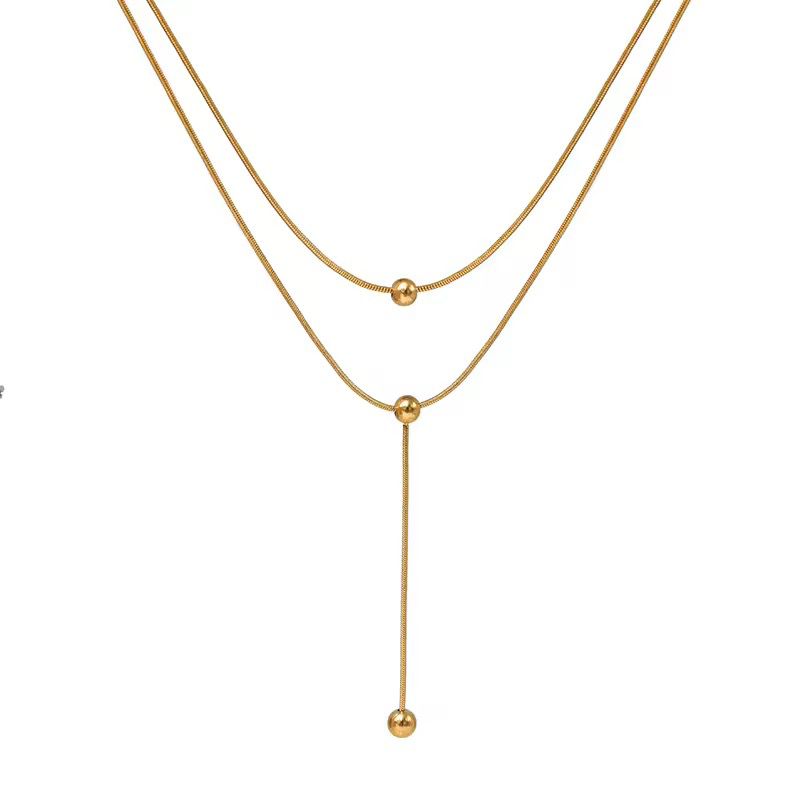 Luxe Drop Bead Necklace