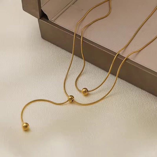 Luxe Drop Bead Necklace