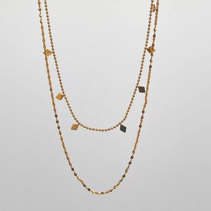 Golden Glow Double Layer Necklace