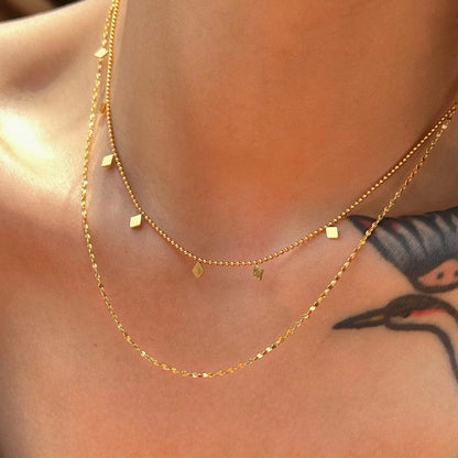 Golden Glow Double Layer Necklace