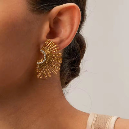 Sunrays Gold Earrings