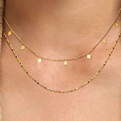 Golden Glow Double Layer Necklace