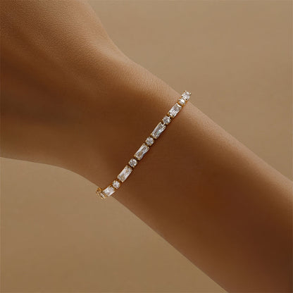 Baguettes & Stones Tennis Bracelet