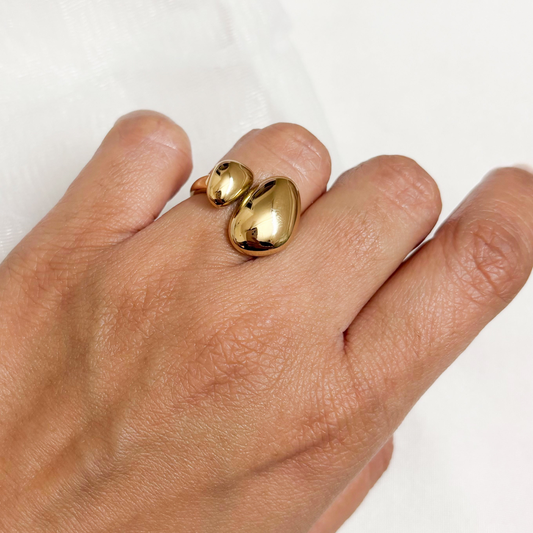 Golden Pebbles Ring