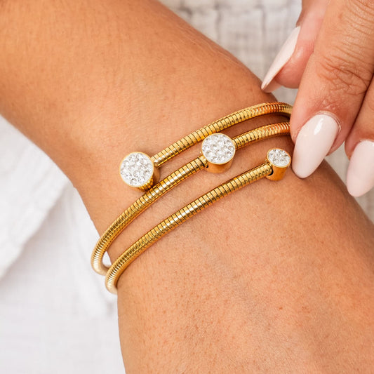 Twist Glow Zircon Bracelet
